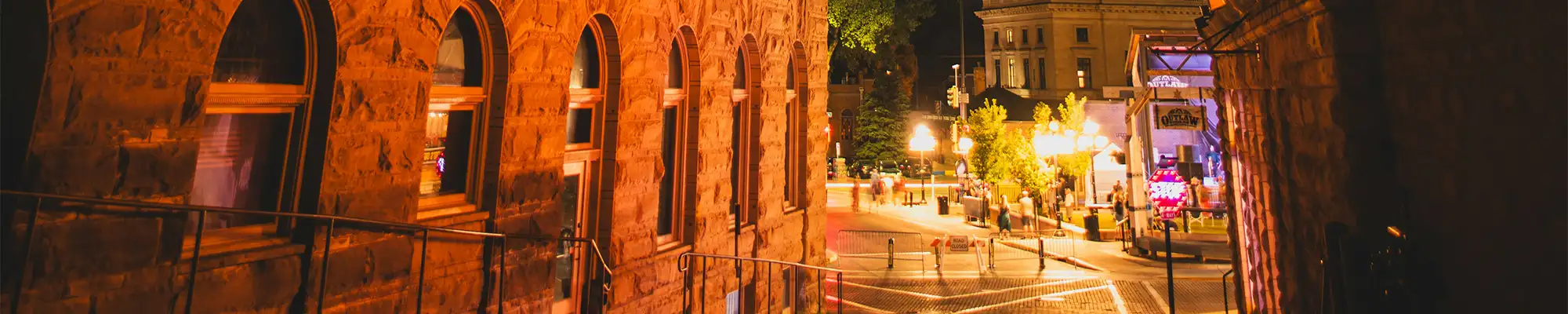 Deadwood South Dakota at night